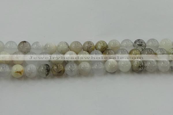 COP1453 15.5 inches 10mm round grey opal gemstone beads