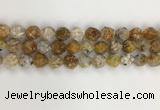 COP1678 15.5 inches 12mm faceted nuggets yellow opal gemstone beads