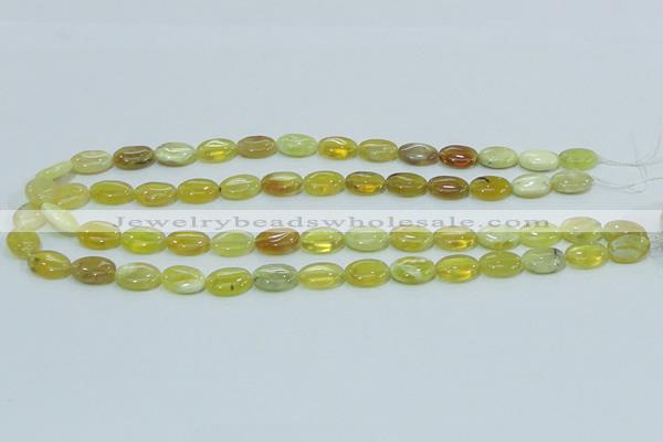 COP362 15.5 inches 10*14mm oval yellow opal gemstone beads wholesale