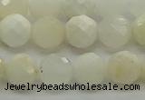 COP932 15.5 inches 8mm faceted round white opal gemstone beads