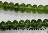 COQ101 15.5 inches 6*10mm faceted rondelle dyed olive quartz beads