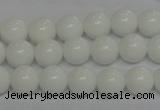 CPB04 15.5 inches 10mm round white porcelain beads wholesale