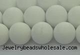 CPB414 15.5 inches 12mm round matte white porcelain beads