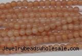 CPE01 15.5 inches 4mm round peach stone beads wholesale