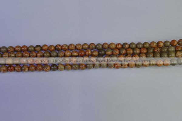 CPJ460 15.5 inches 4mm round African picture jasper beads