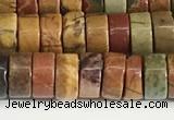 CPJ681 15.5 inches 3*6mm heishi picasso jasper beads wholesale