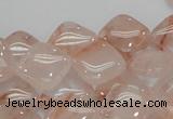 CPQ08 15.5 inches 15*15mm diamond natural pink quartz beads