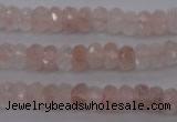 CPQ211 15.5 inches 5*8mm faceted rondelle natural pink quartz beads