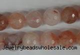 CPQ25 15.5 inches 12mm faceted round natural pink quartz beads