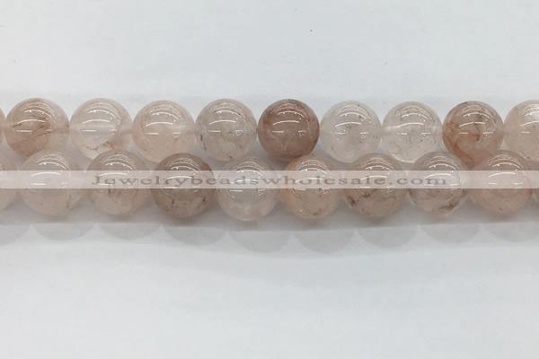 CPQ257 15.5 inches 18mm round natural pink quartz beads wholesale