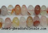 CPQ36 15.5 inches 8*12mm rondelle natural pink quartz beads