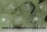 CPR412 15.5 inches 10mm faceted round prehnite gemstone beads