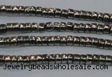 CPY606 15.5 inches 2*3mm heishi pyrite gemstone beads