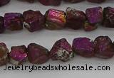 CPY801 15.5 inches 6*10mm - 8*12mm nuggets plated pyrite beads