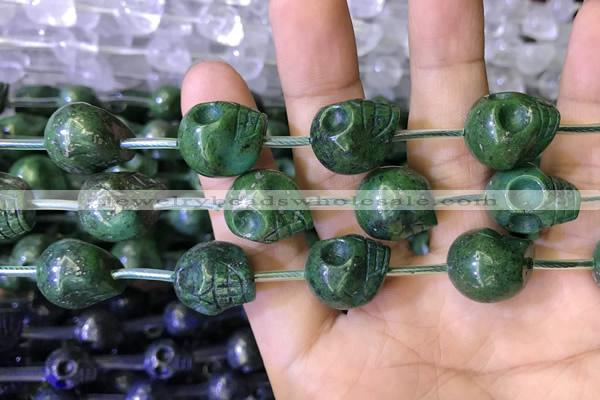 CPY827 15.5 inches 14*16*18mm skull pyrite gemstone beads