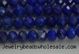 CRB1217 15.5 inches 4*6mm faceted rondelle lapis lazuli beads