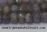 CRB1853 15.5 inches 5*8mm faceted rondelle labradorite beads