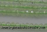 CRB212 15.5 inches 3*4mm faceted rondelle green rutilated quartz beads