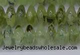CRB265 15.5 inches 5*12mm rondelle green rutilated quartz beads
