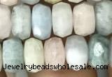 CRB3025 15.5 inches 6*9mm faceted rondelle morganite beads