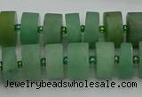 CRB475 15.5 inches 8*14mm tyre green aventurine beads wholesale