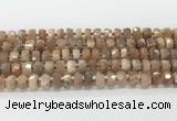CRB5657 15.5 inches 6*10mm-7*11mm faceted rondelle moonstone beads wholesale