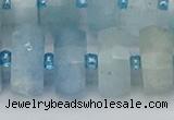 CRB806 15.5 inches 8*18mm faceted rondelle aquamarine beads