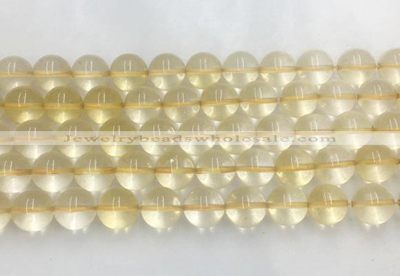 CRBS10 15 inches 14mm round citrine gemstone beads wholesale