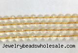 CRBS19 15 inches 12mm faceted round citrine beads wholesale
