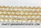 CRBS21 15 inches 16mm faceted round citrine beads wholesale