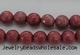 CRC803 15.5 inches 10mm faceted round Brazilian rhodochrosite beads