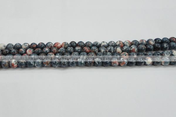 CRF330 15.5 inches 8mm round dyed rain flower stone beads wholesale