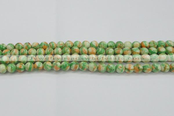 CRF418 15.5 inches 8mm round dyed rain flower stone beads wholesale