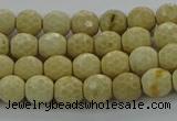 CRI211 15.5 inches 6mm faceted round riverstone beads wholesale