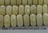 CRI223 15.5 inches 8*12mm faceted rondelle riverstone beads