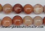 CRJ203 15.5 inches 12mm round natural red jade gemstone beads