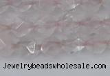CRQ401 15.5 inches 6mm faceted nuggets rose quartz beads