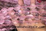 CRQ423 15.5 inches 15*20mm faceted flat teardrop rose quartz beads