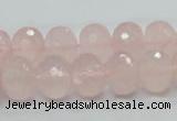 CRQ49 15.5 inches 10*14mm faceted rondelle natural rose quartz beads