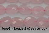 CRQ618 15.5 inches 8*10mm faceted oval rose quartz beads wholesale