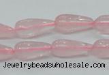 CRQ62 15.5 inches 8*20mm teardrop natural rose quartz beads wholesale