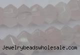 CRQ703 15.5 inches 8*12mm - 10*14mm faceted nuggets rose quartz beads