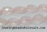 CRQ86 15.5 inches 10*14mm faceted teardrop natural rose quartz beads