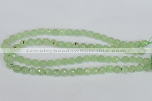 CRU202 15.5 inches 10mm faceted round green rutilated quartz beads