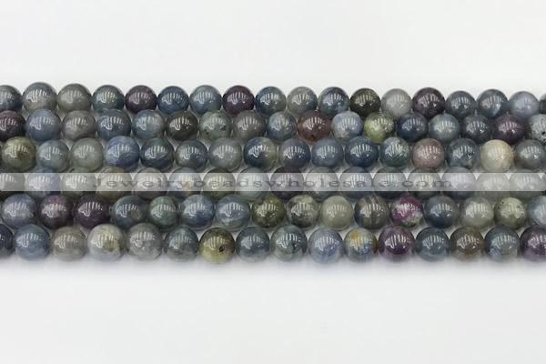 CRZ1163 15.5 inches 8mm round ruby sapphire gemstone beads