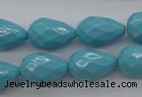 CSB1171 15.5 inches 12*18mm faceted teardrop shell pearl beads