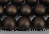 CSB1333 15.5 inches 10mm matte round shell pearl beads wholesale