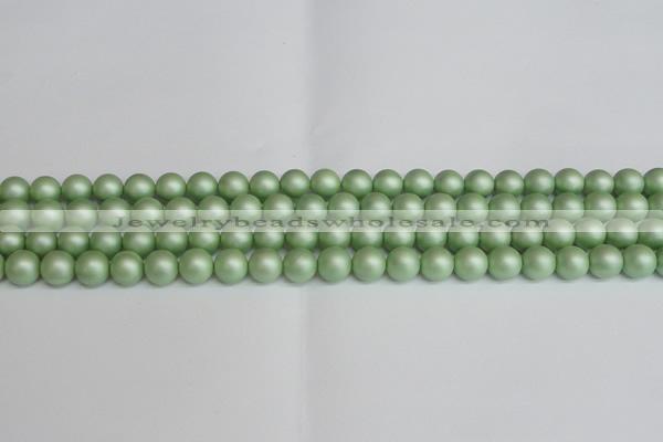 CSB1391 15.5 inches 6mm matte round shell pearl beads wholesale