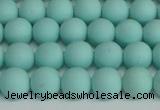 CSB1401 15.5 inches 6mm matte round shell pearl beads wholesale