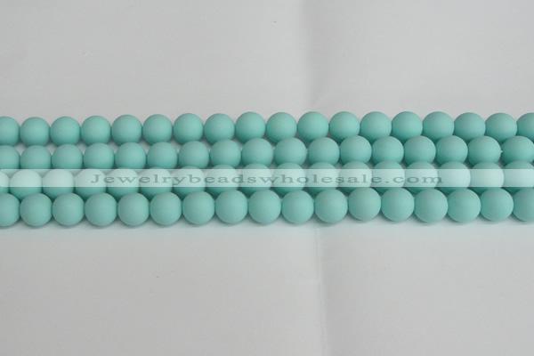 CSB1403 15.5 inches 10mm matte round shell pearl beads wholesale